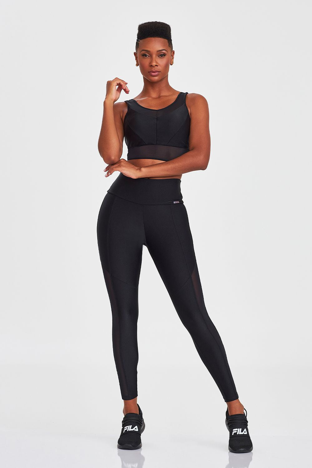 Legging Atlanta With Transparency - Black