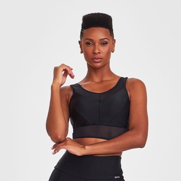 Top Cropped Atlanta With Transparency - Black