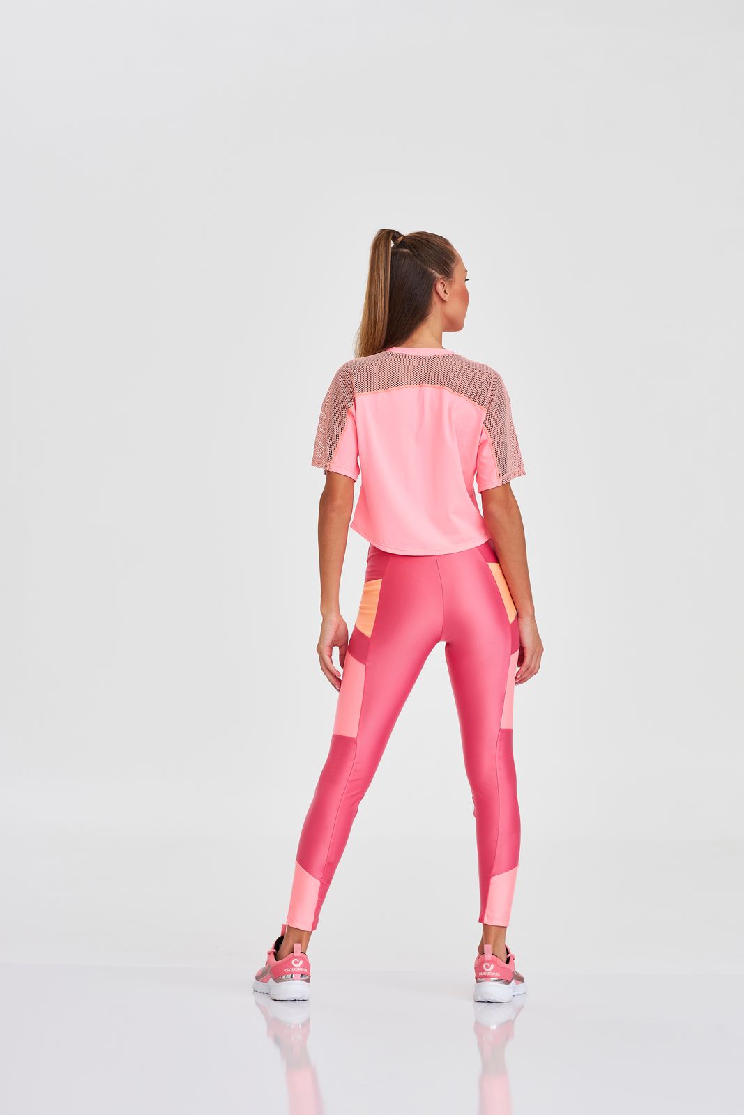 Legging Atletika with Color Cutouts - Pink Pop