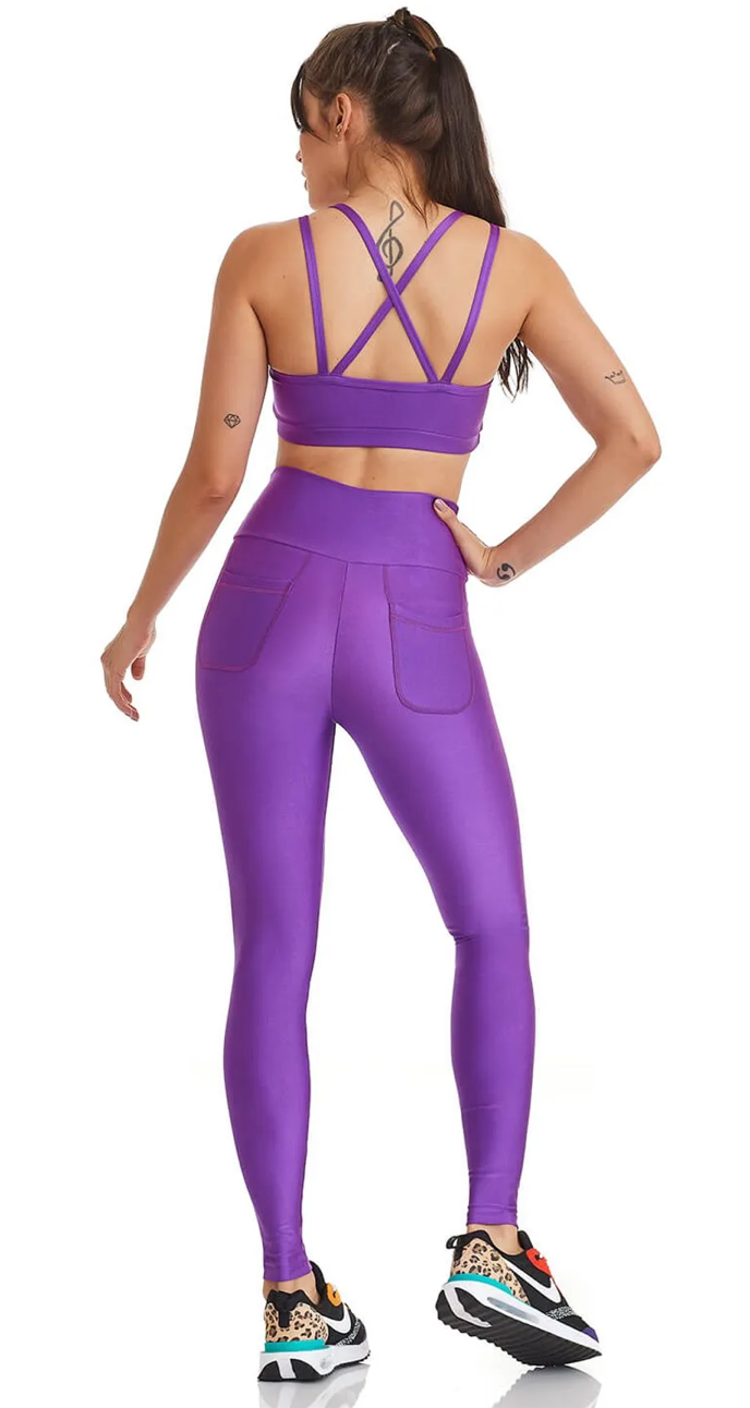 Legging With Zipper Classic - Purple Fuchsia