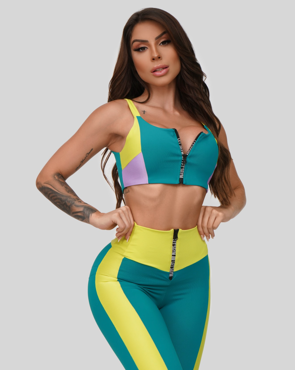 Let's Gym™ Rainbow Bra - Jade