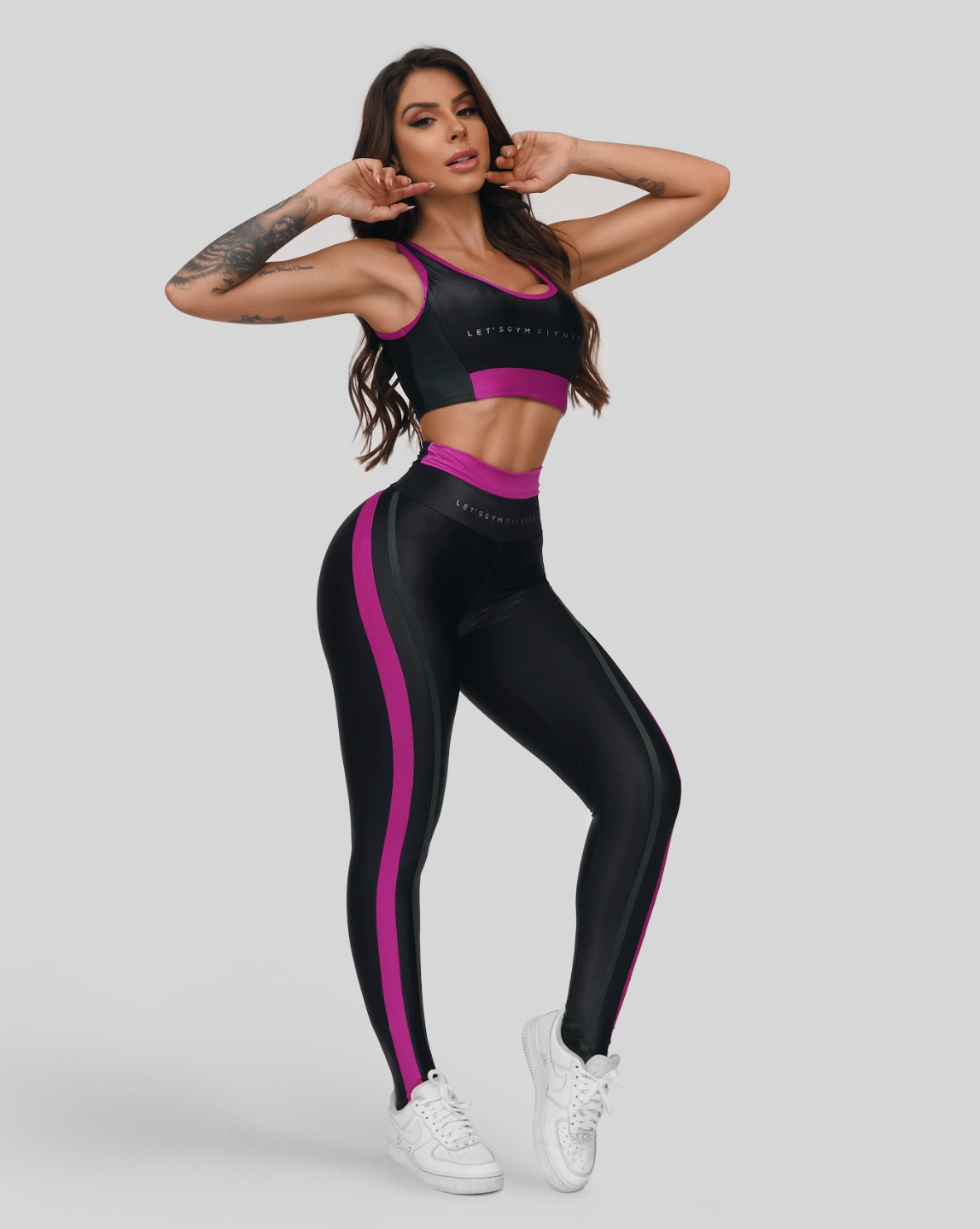 Let's Gym™ Point Legging - Black/Purple