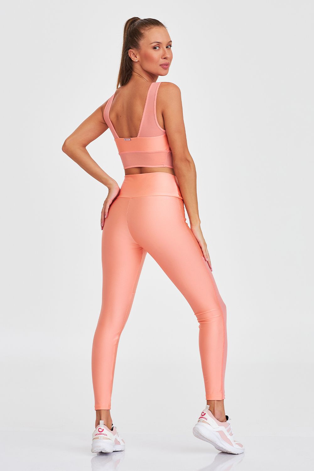 Legging Atlanta With Transparency - Rosa Coralina
