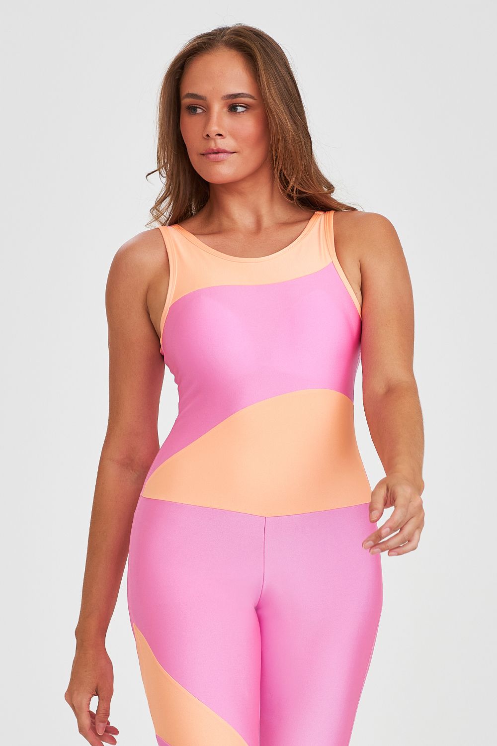Jumpsuit Atlanta Asymmetric - Pink Glossy
