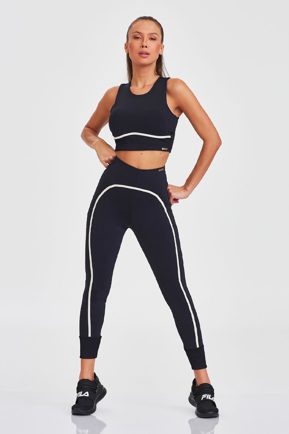 Legging Nakay Bicolor - Black
