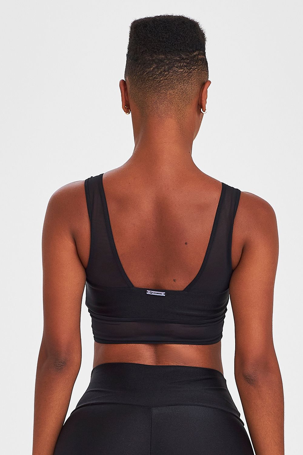 Top Cropped Atlanta With Transparency - Black styling view