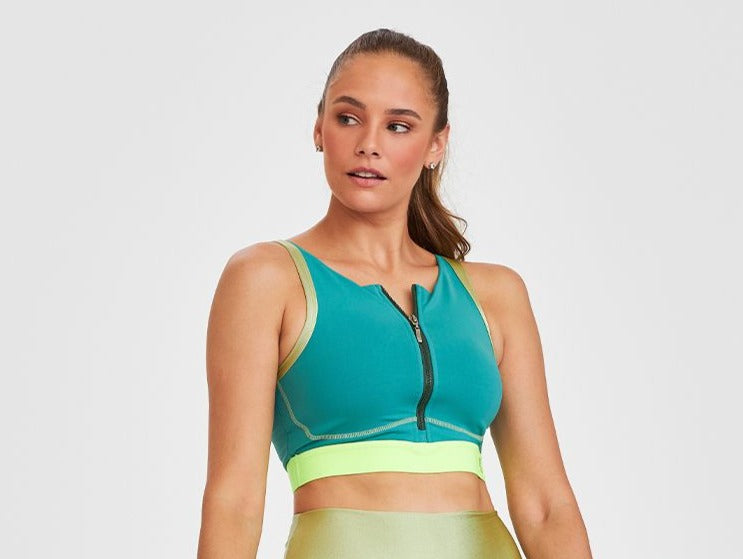 Top NZ Zipper - Green Sage product view