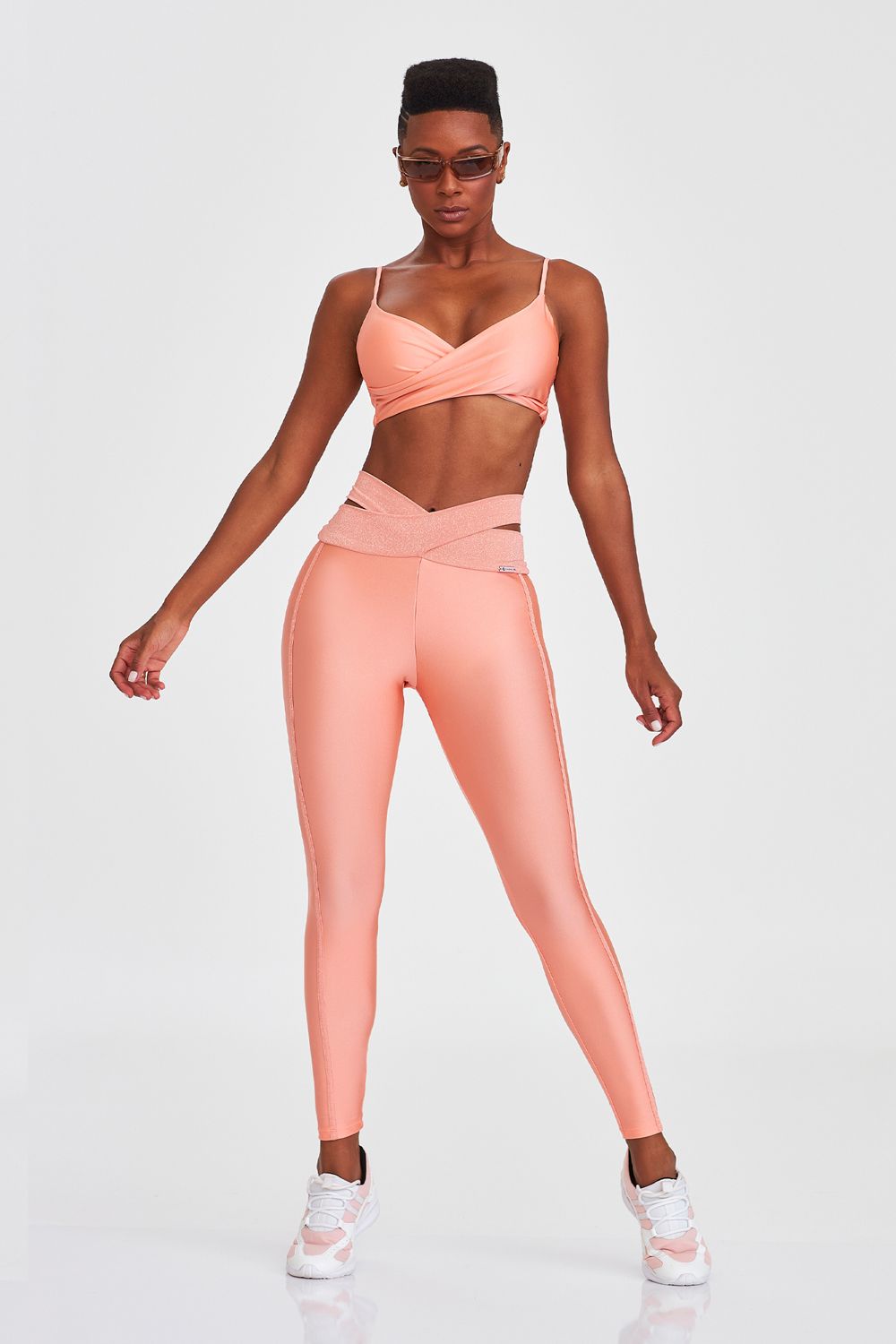 Legging Atlanta Crossed Waist - Rose Coralina