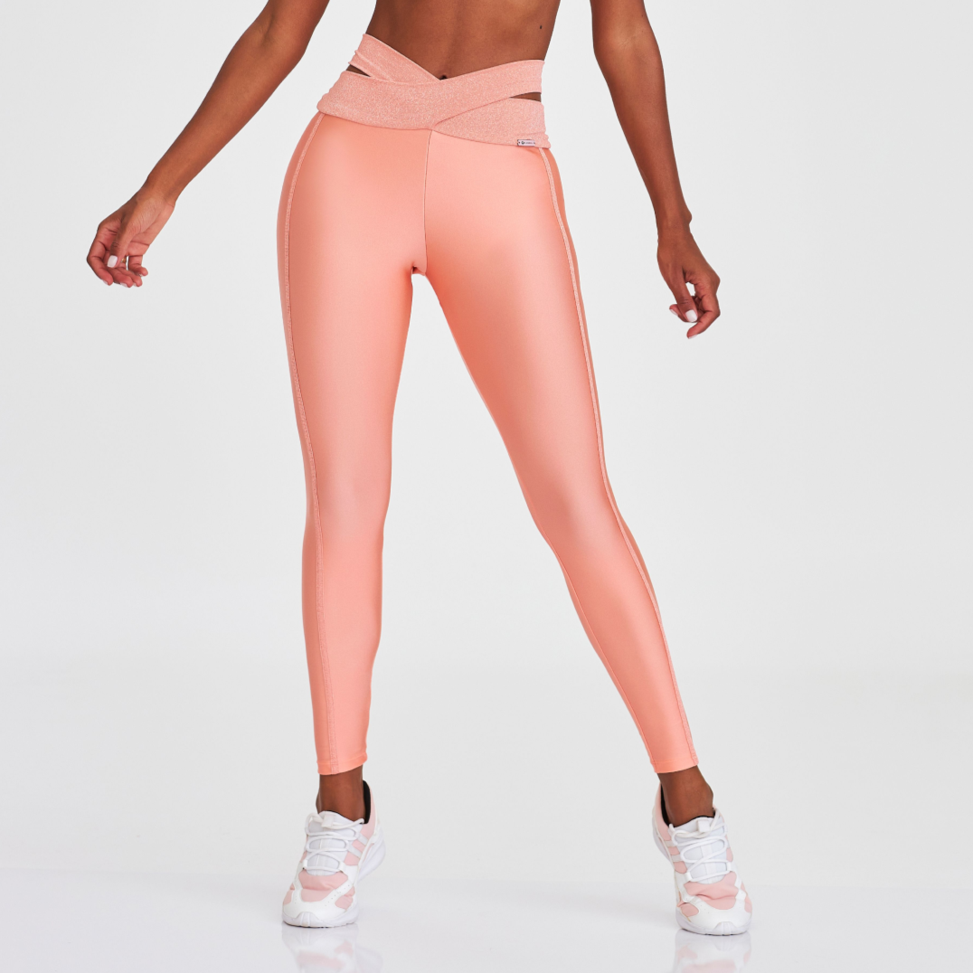 Legging Atlanta Crossed Waist - Rose Coralina