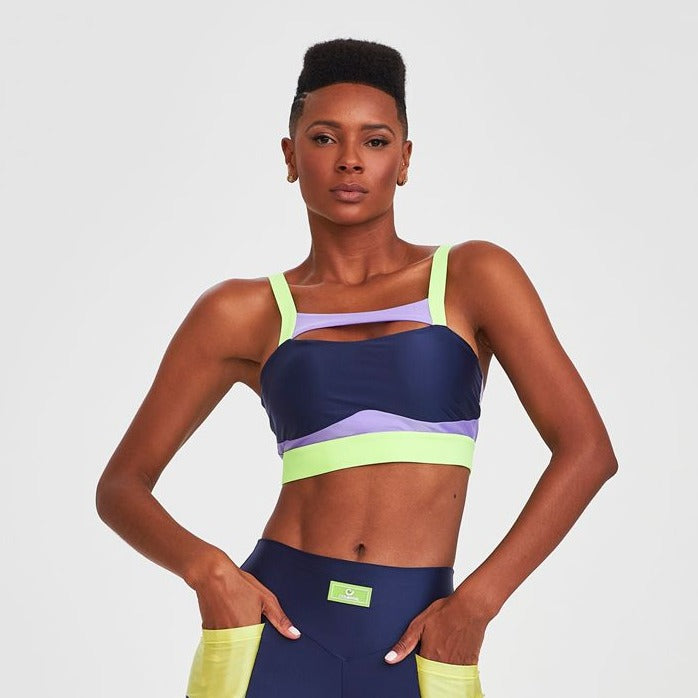 Top Atletika Neon - Navy Blue product view
