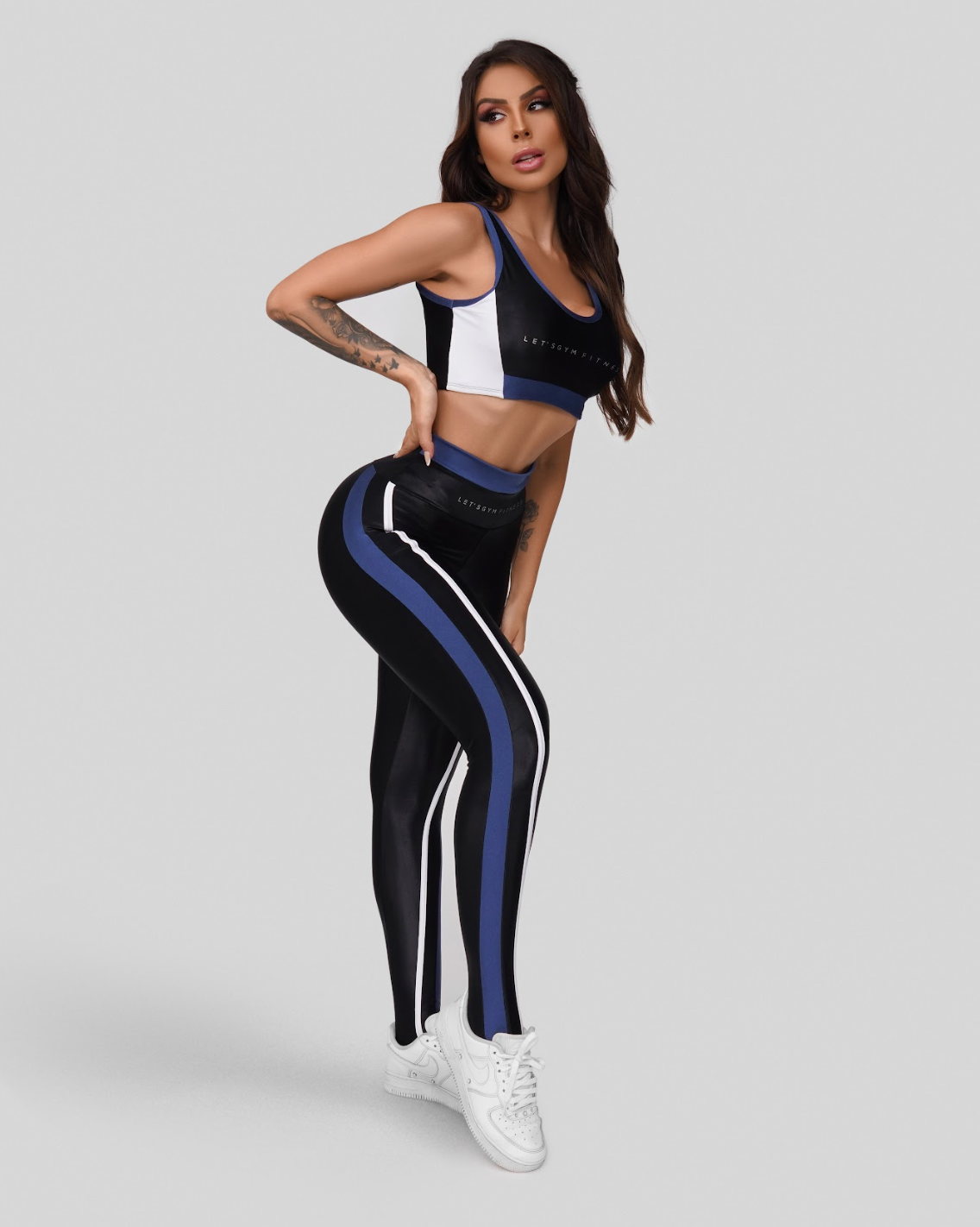 Let's Gym™ Point Legging - Black/Blue