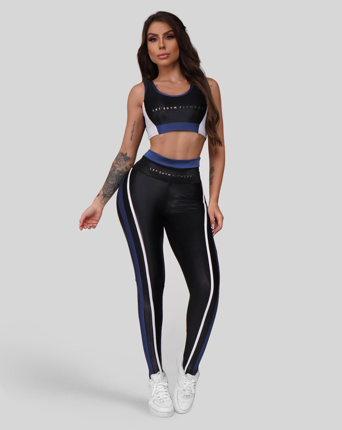 Let's Gym™ Point Legging - Black/Blue