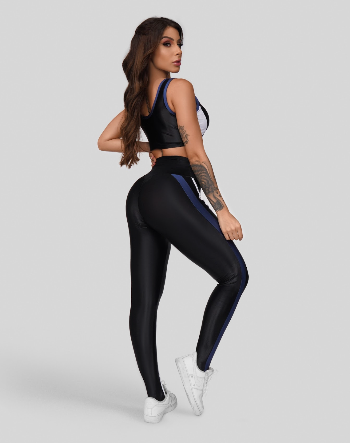 Let's Gym™ Point Legging - Black/Blue