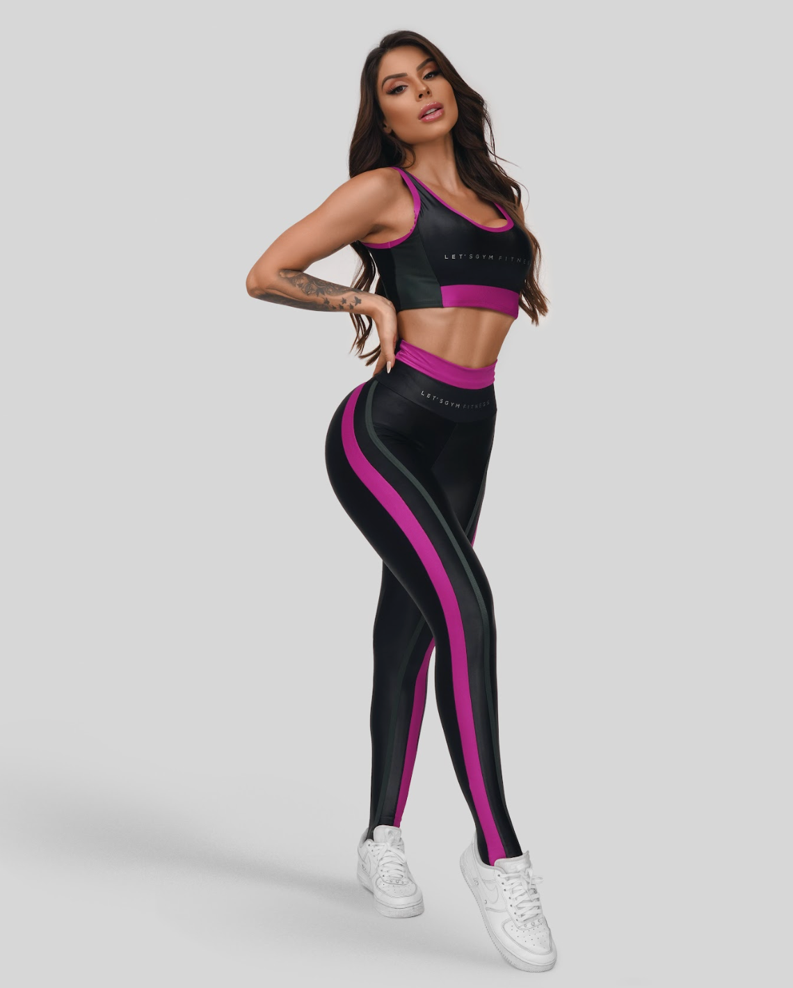 Let's Gym™ Point Bra - Black/Purple