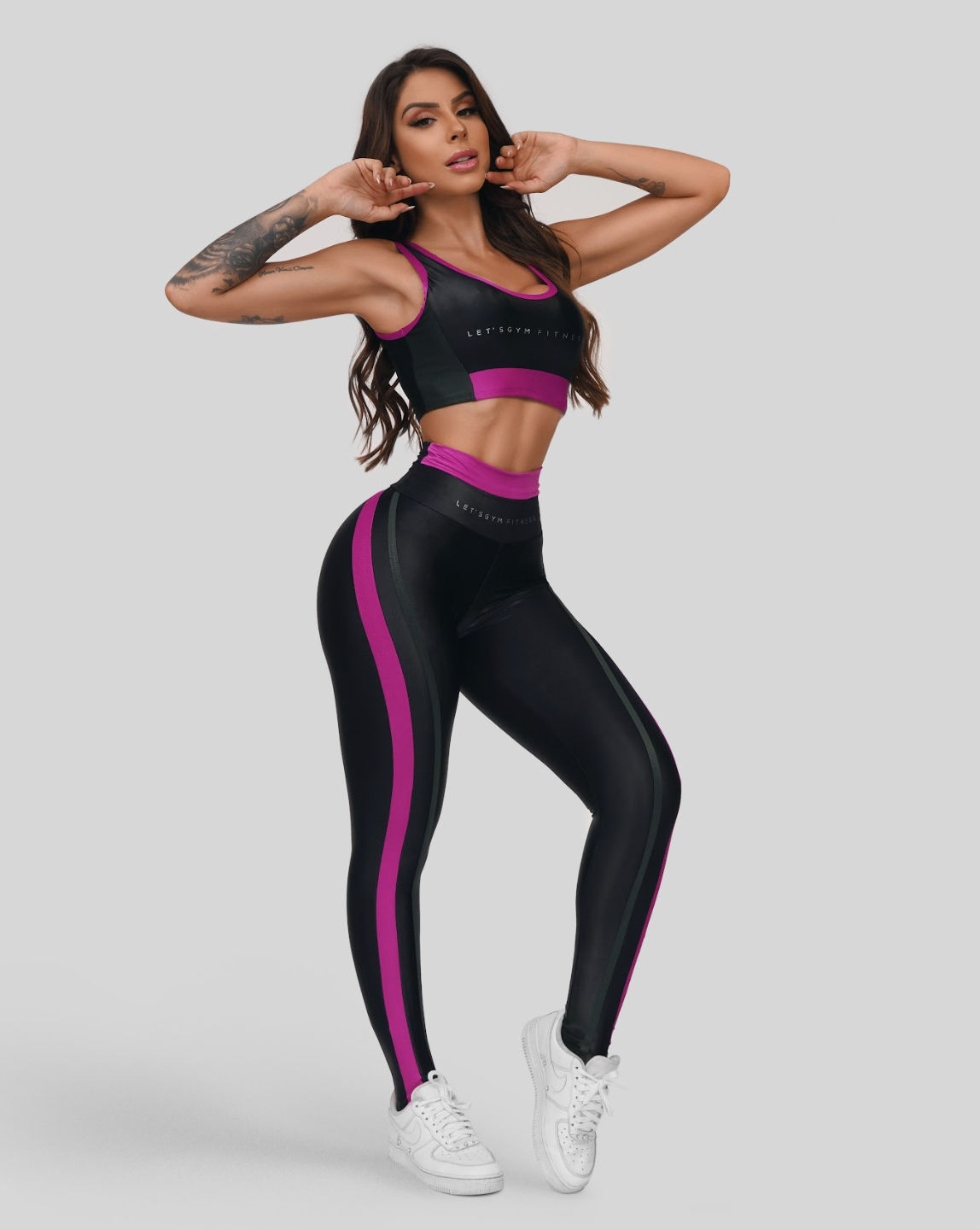 Let's Gym™ Point Bra - Black/Purple