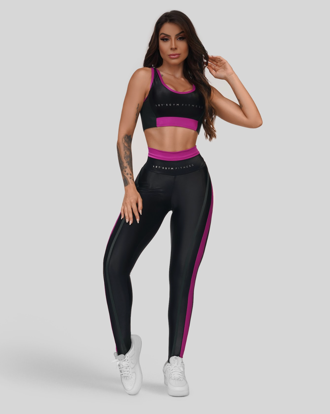 Let's Gym™ Point Bra - Black/Purple