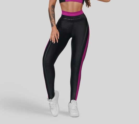 Let's Gym™ Point Legging - Black/Purple