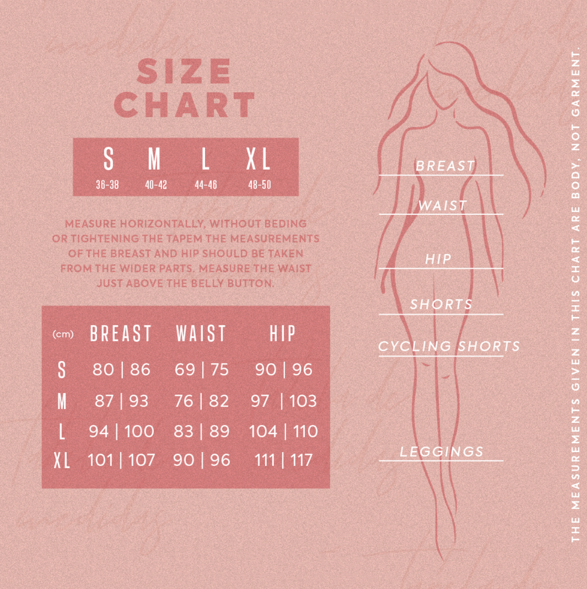 Caju Brasil size guide