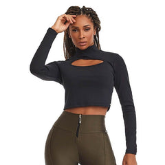 Long-Sleeve Cropped Posh - Black product view