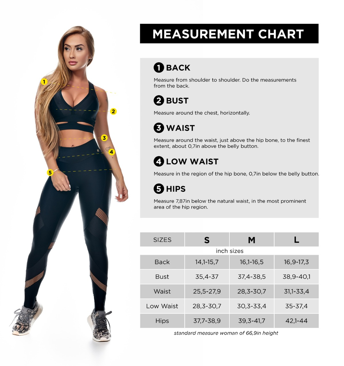 Let's Gym size guide