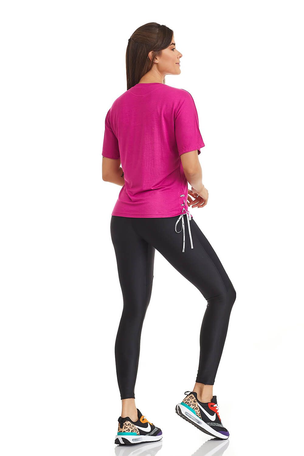 T-Shirt Believe - Fuchsia Gaia alternate view