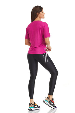 T-Shirt Believe - Fuchsia Gaia alternate view